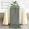 6-Pack Sage Green Cheesecloth Table Runners, 35x120" for Weddings & Showers.